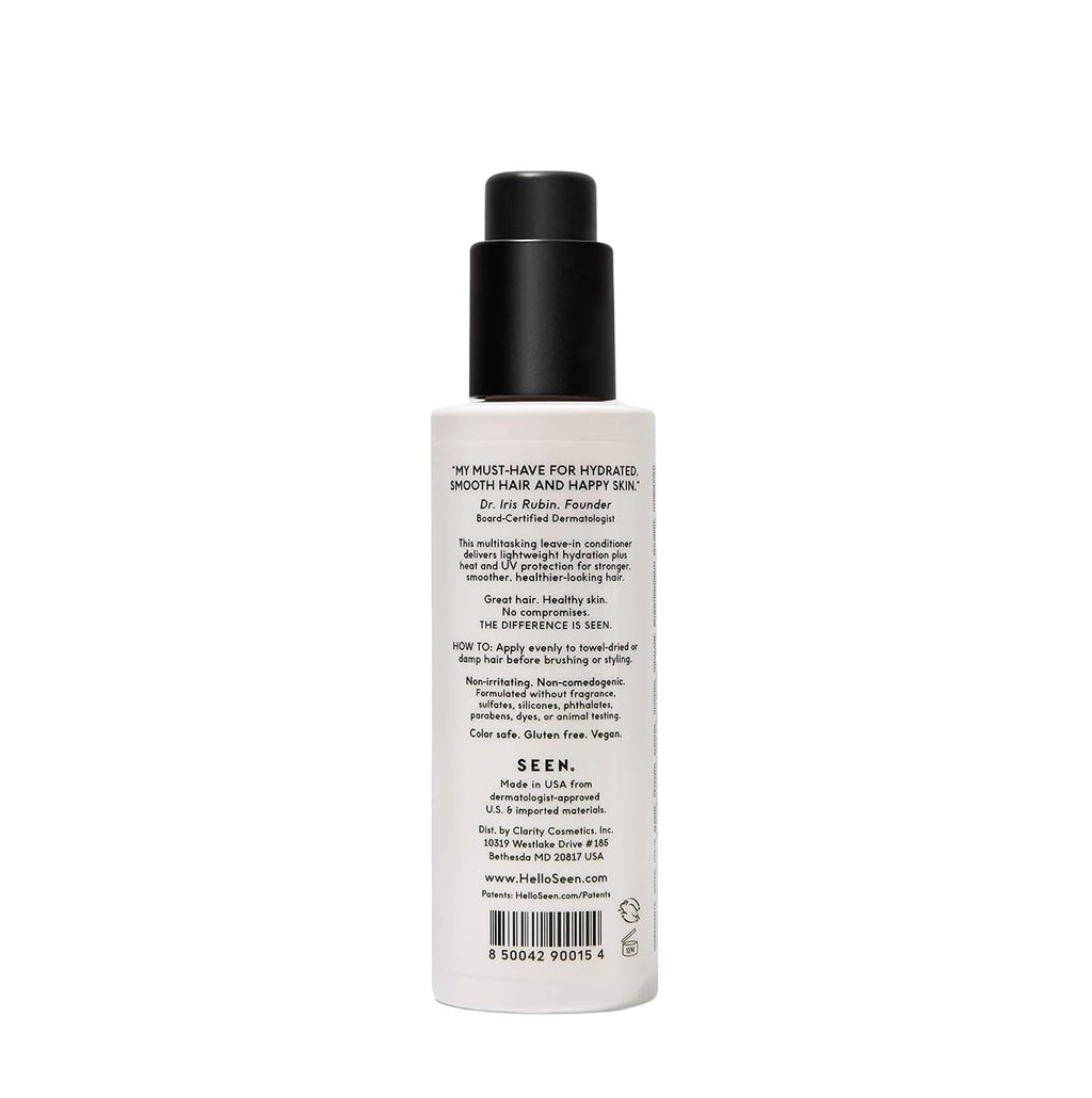 SEEN Leave-In Conditioner, Fragrance Free - Leave-In Hair Conditioner & Heat Protectant - Detangles & Hydrates- Formulated without Parabens, Sulfates or Phthalate