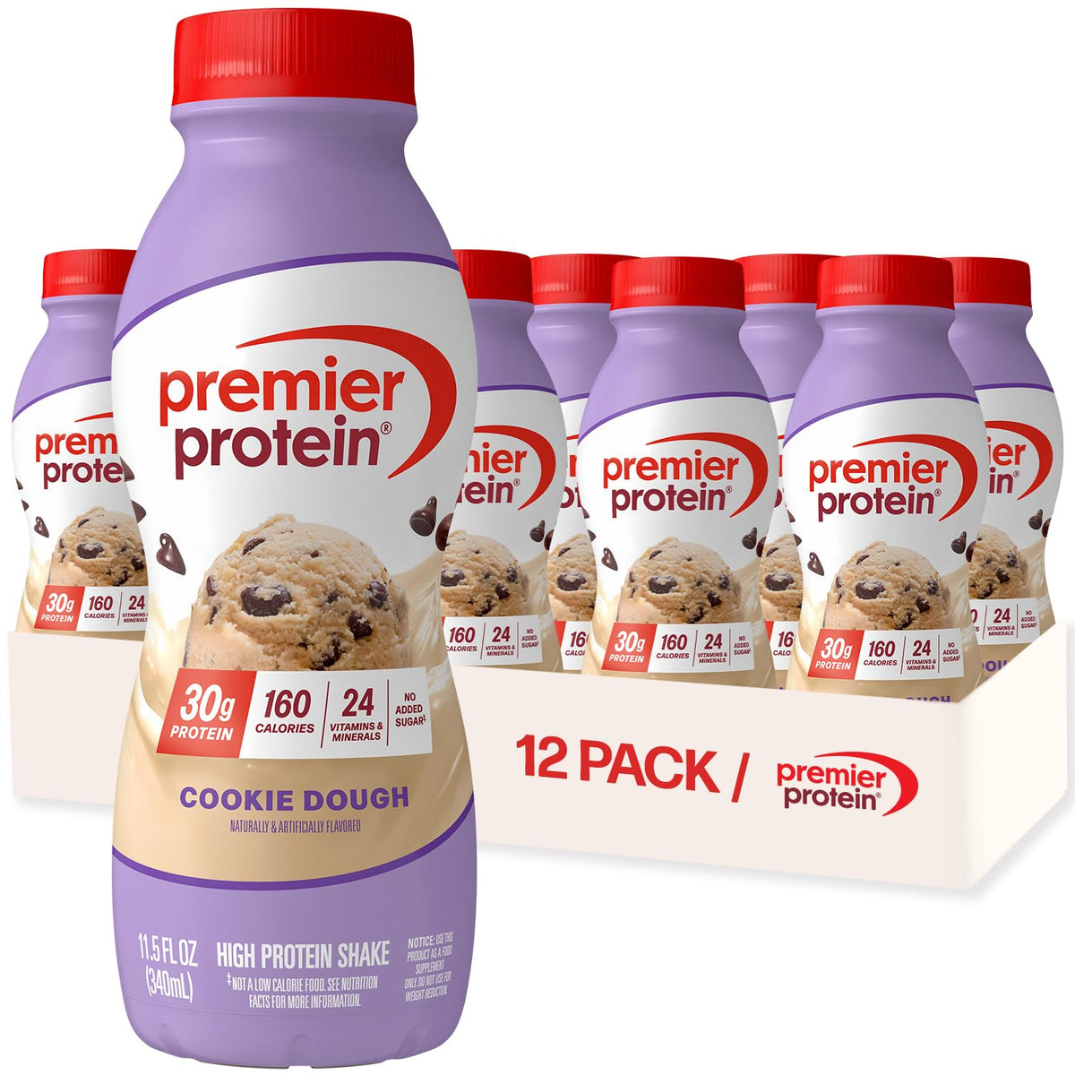 Premier Protein 30g High Protein Shake, Peaches & Cream, 12 Pack