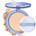 SACE LADY Face Powder Waterproof Sets Makeup, Controls Shine, Smooth Fine Lines for Flawless Lightweight Finish, Long Lasting Matte Compact Setting Powder Cosmetics Cruelty-free, 0.35oz (#02)